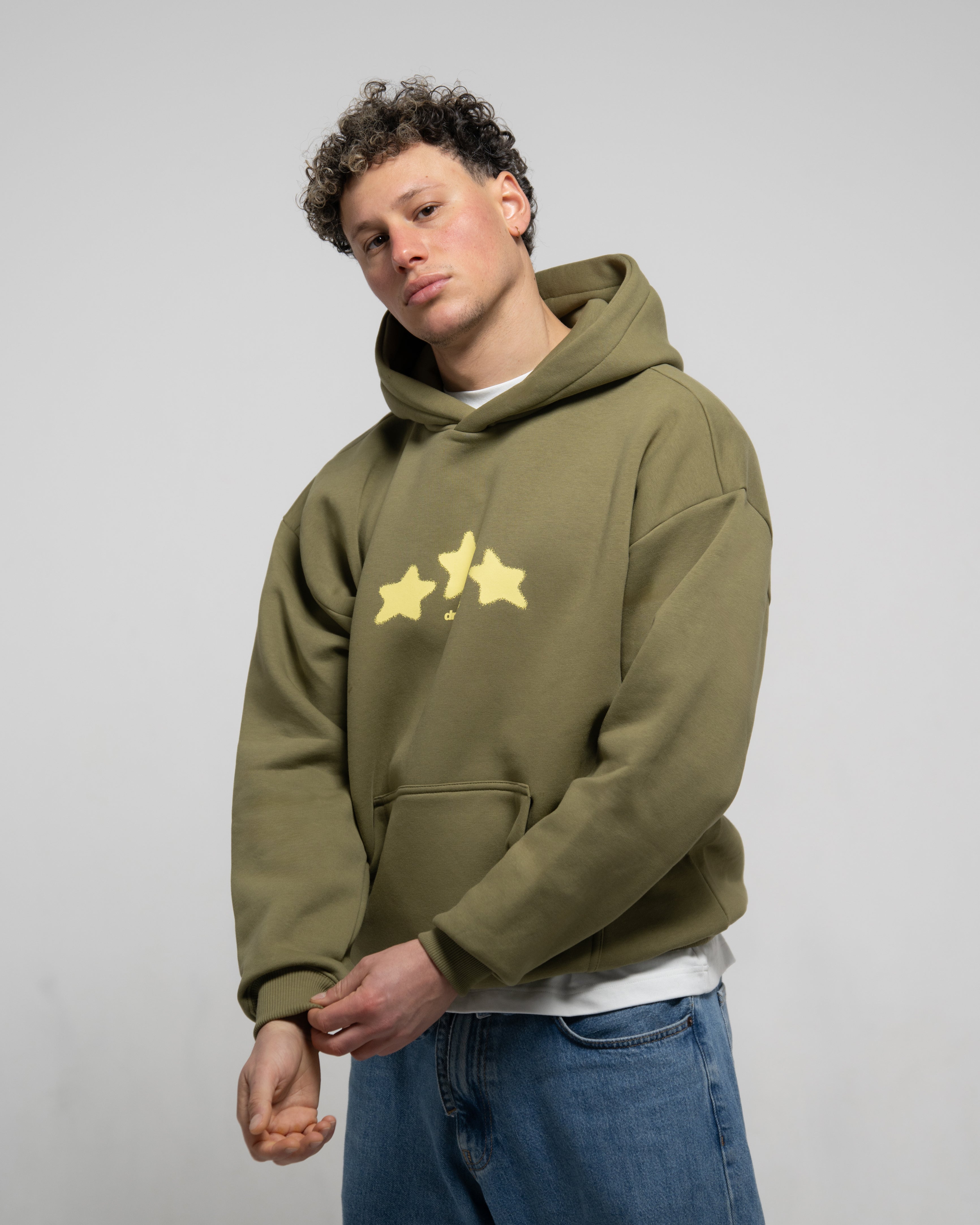 Stars Hoodie (Olive)