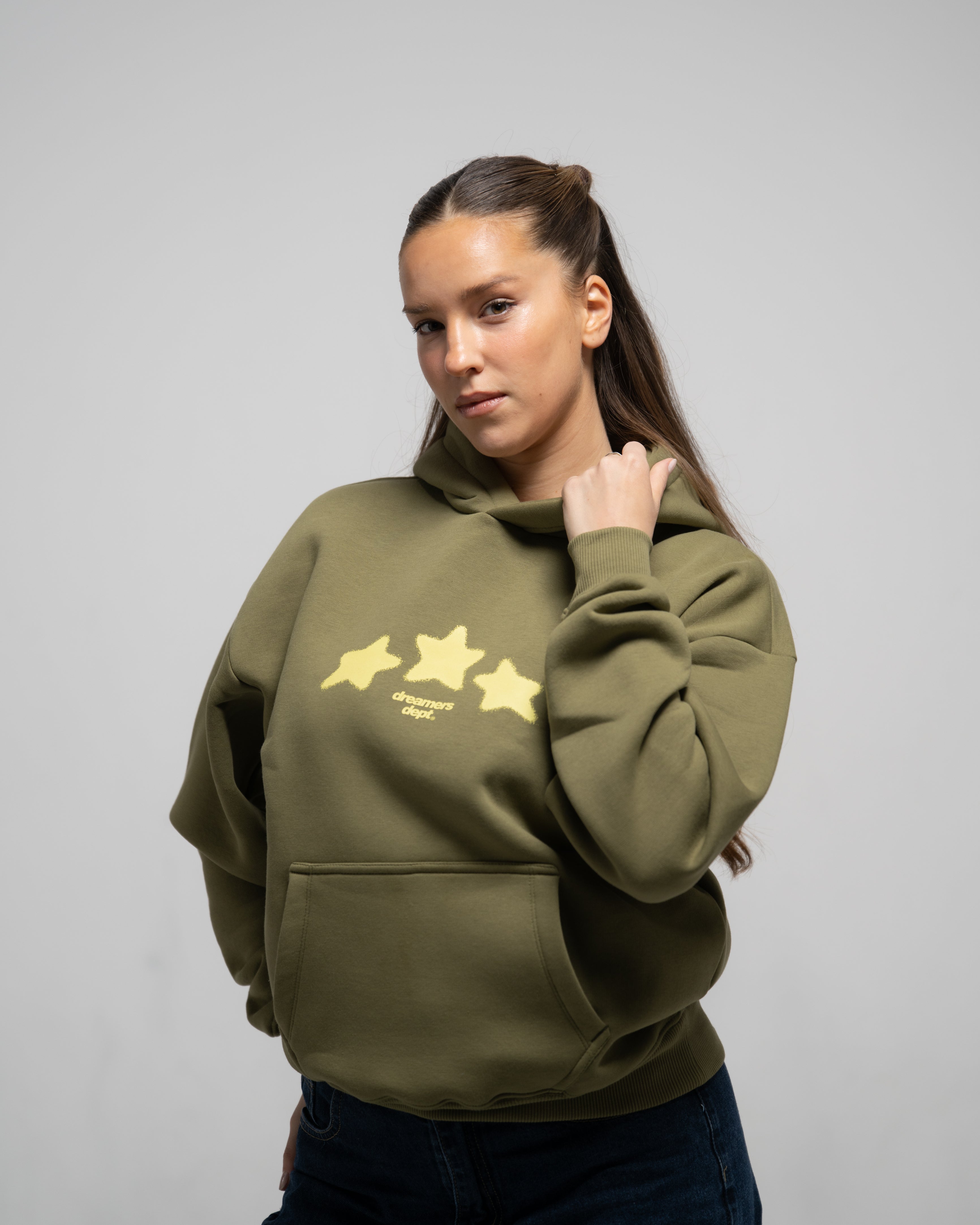 Stars Hoodie (Olive)